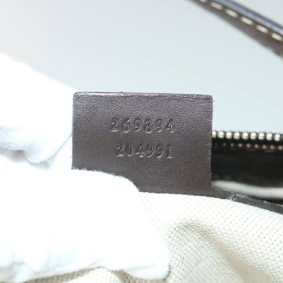 GUCCI GG Canvas Web Sherry Line Hand Bag Beige Red Green 269894 Auth 58043 - Picture 12 of 16